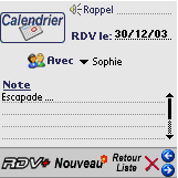 Saisie de RDV+